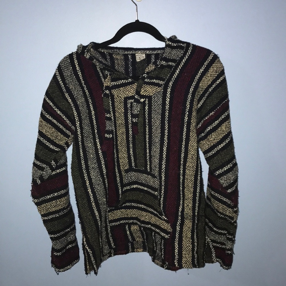 Rug sweatshirt- red/yellow/white/black